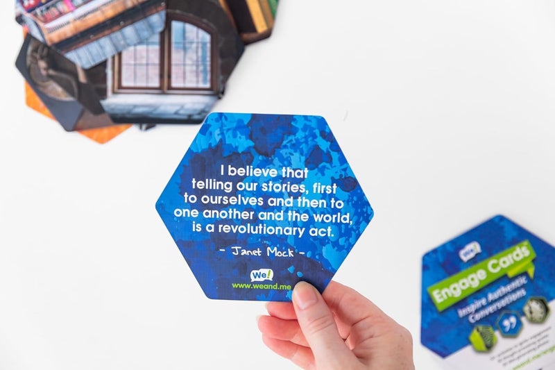 We! Engage Cards - Conversation Cards to Build Trust & Connection - 56 Inspiring Pieces with Quotes, Photos, & Activities - Ideal for Office Meetings, Ice Breakers, and Educational Team Building - Image 3